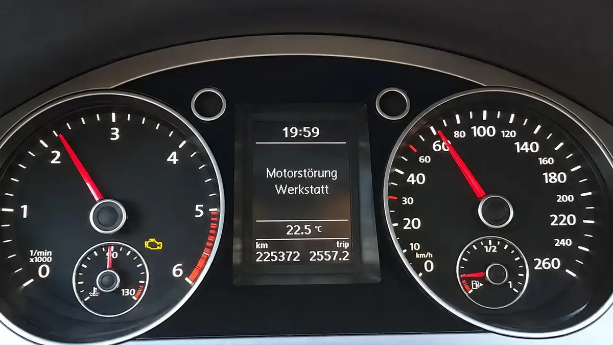 Meldung Motorstörung Werkstatt bei Volkswagen