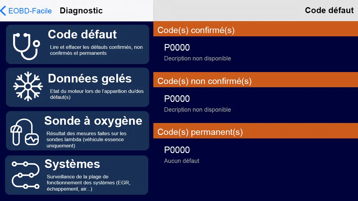 Bestätigter Fehlercode OBD2