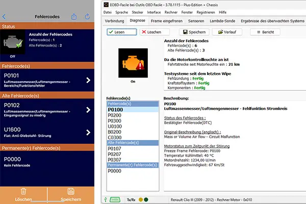 Fehlercodes auslesen