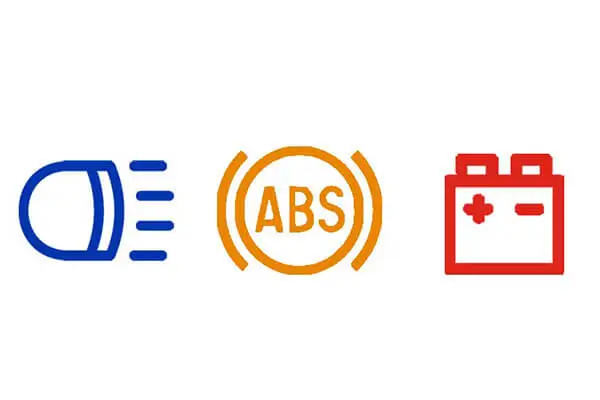 Die verschiedenen Farben der Warnleuchten