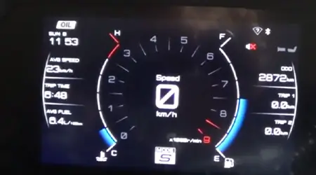 Ölwechselanzeige bei einem Yamaha TMAX-Motorrad